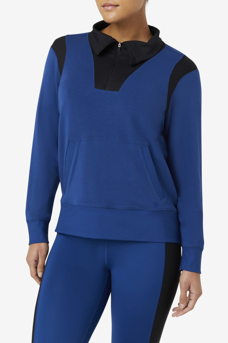 Fila Fi-lux Half Zip Jacka Dam Marinblå | SsVZSCPiDqQ
