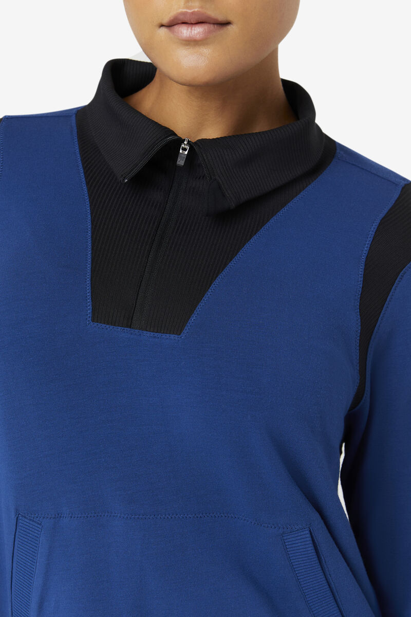 Fila Fi-lux Half Zip Jacka Dam Marinblå | SsVZSCPiDqQ