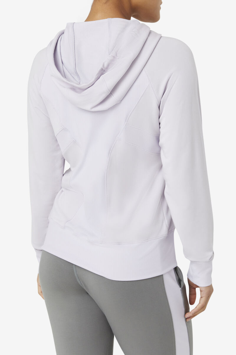 Fila Fi-lux Texture Full Zip Hoodie Jacka Dam Lavendel Blå | AbGC5TDhWZa