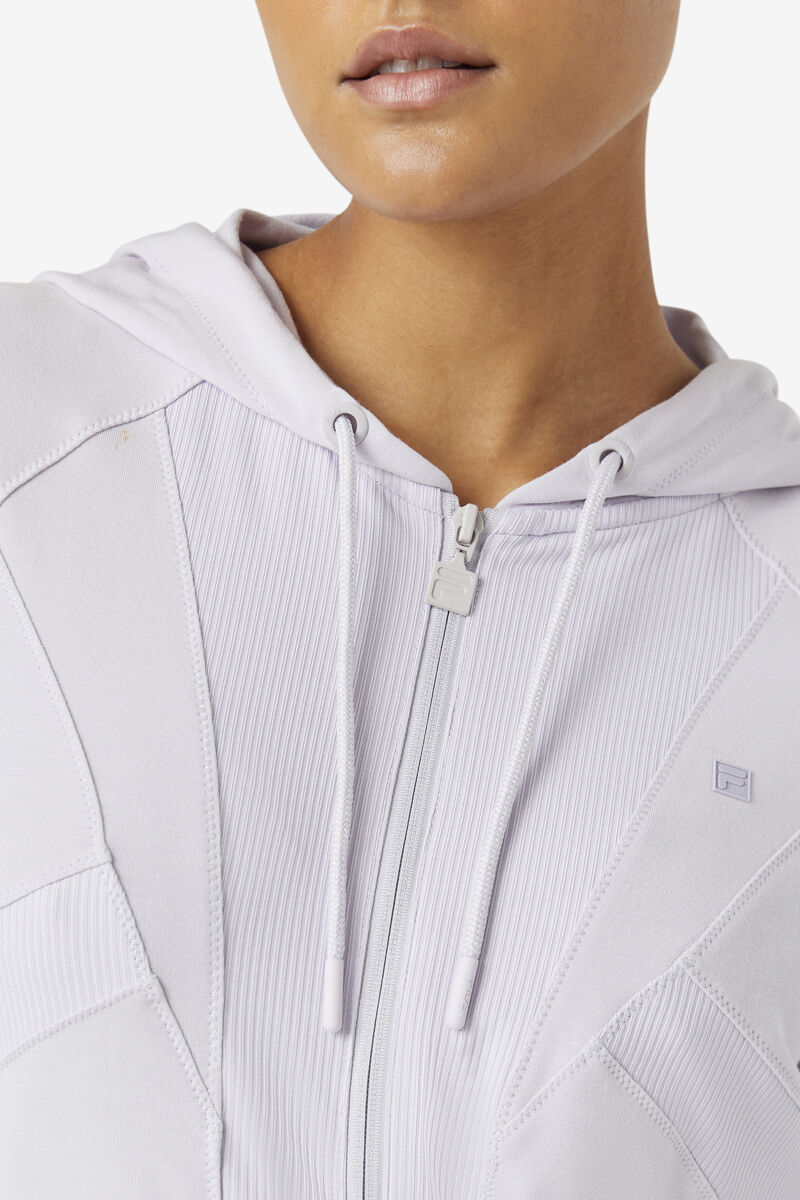 Fila Fi-lux Texture Full Zip Hoodie Jacka Dam Lavendel Blå | AbGC5TDhWZa