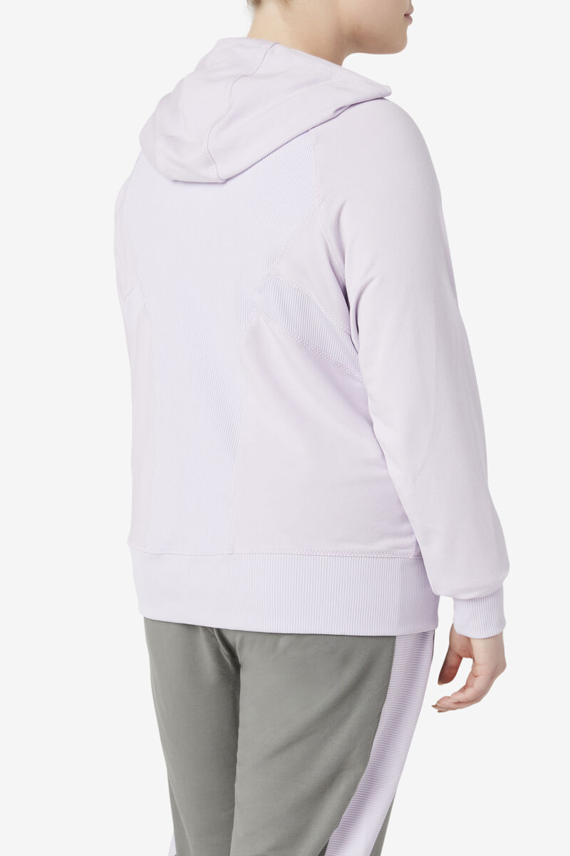 Fila Fi-lux Texture Full Zip Hoodie Jacka Dam Lavendel Blå | vvTxLMtL7qX
