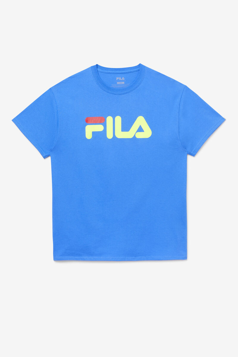 Fila Fila Logo T-shirt Herr Blå Gula Röda | kwZfgmECsnM