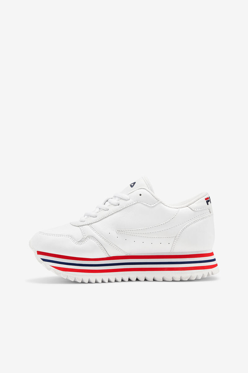 Fila Fila Orbit Stripe Sneakers Dam Vita Marinblå Röda | WHjFXETAD1S