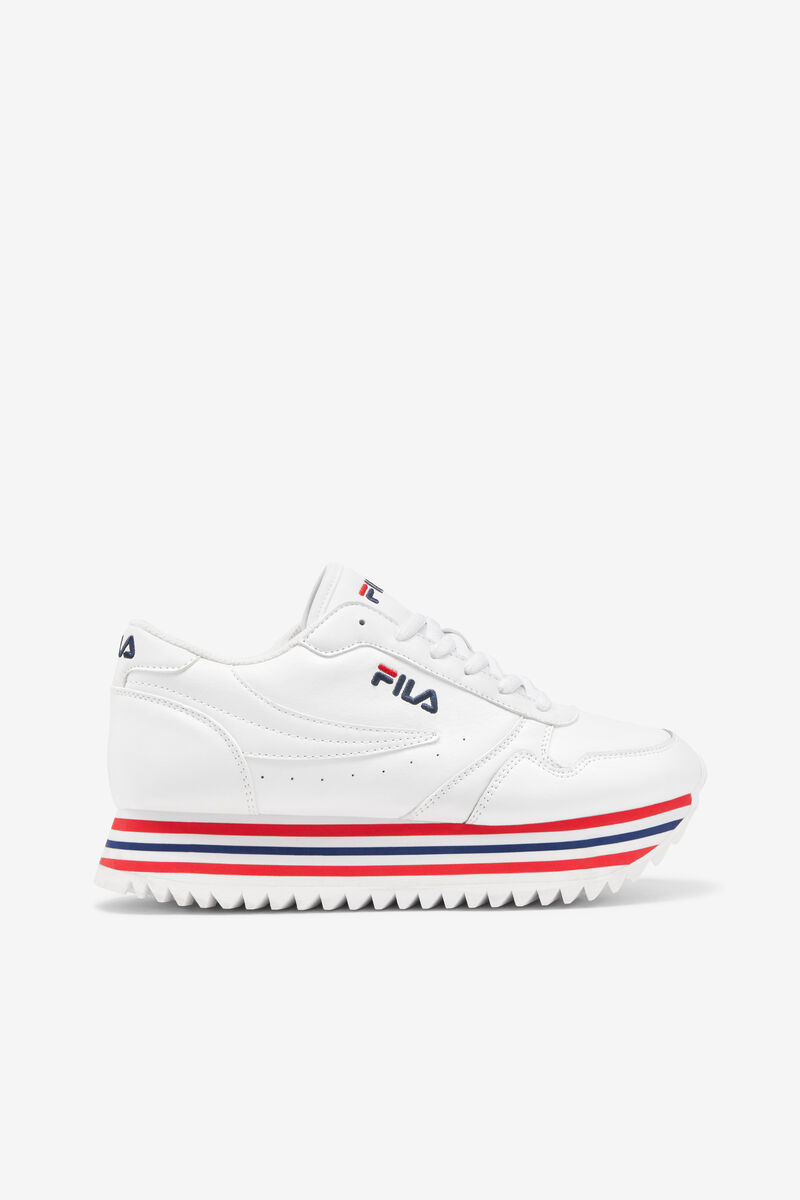 Fila Fila Orbit Stripe Sneakers Dam Vita Marinblå Röda | WHjFXETAD1S