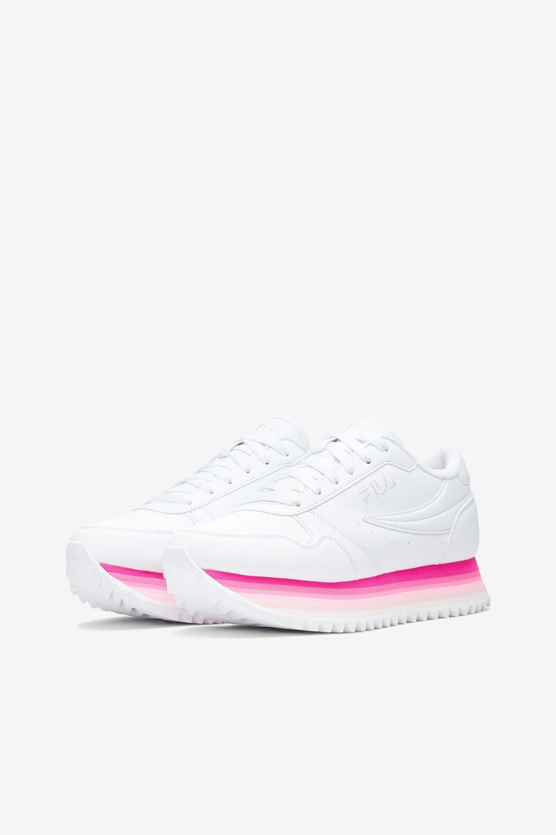 Fila Fila Orbit Stripe Sneakers Dam Vita Rosa Rosa | xpLImKFAnzP