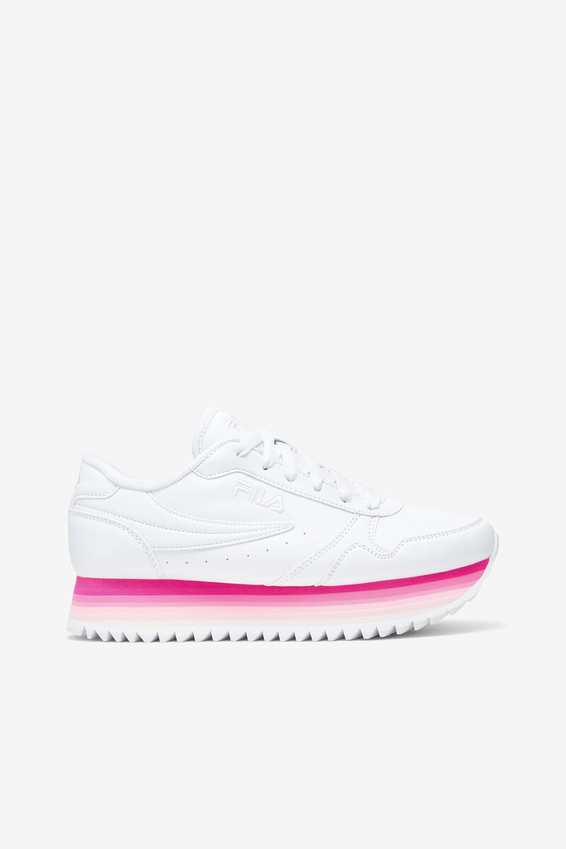 Fila Fila Orbit Stripe Sneakers Dam Vita Rosa Rosa | xpLImKFAnzP