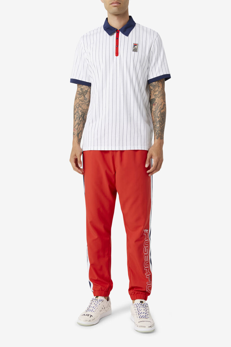 Fila Fila X The Museum Bb1 Polo Polo Shirt Dam Vita Marinblå Röda | duaMAQc4v9l