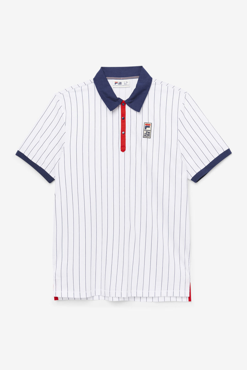 Fila Fila X The Museum Bb1 Polo Polo Shirt Herr Vita Marinblå Röda | g3WuM2FsPRB