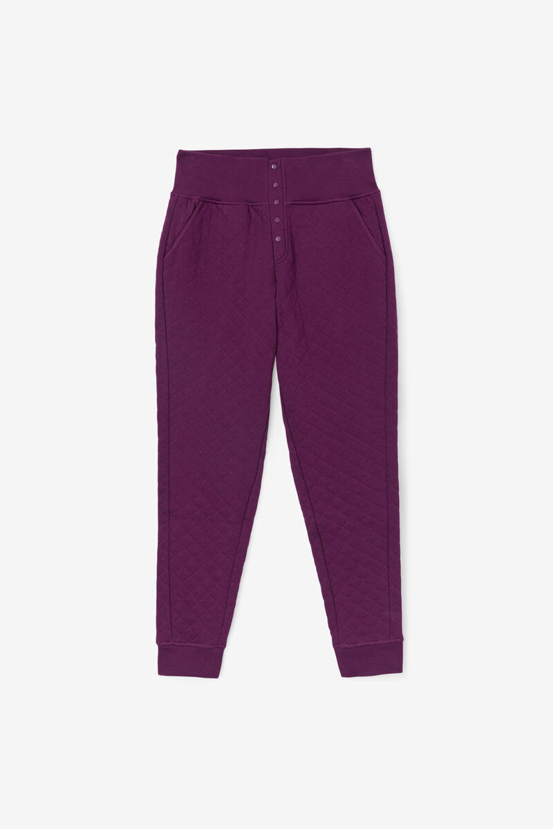 Fila Finley High Rise Quilted Jogger Byxor Dam Rosa Röda | w8yW9DiTFdL