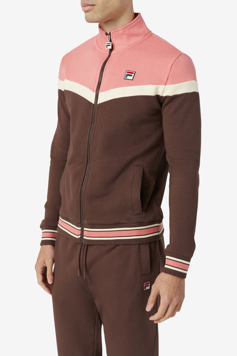 Fila Flint Track Jacket Träningsoverall Herr Bruna | dVSMJWyYpF5