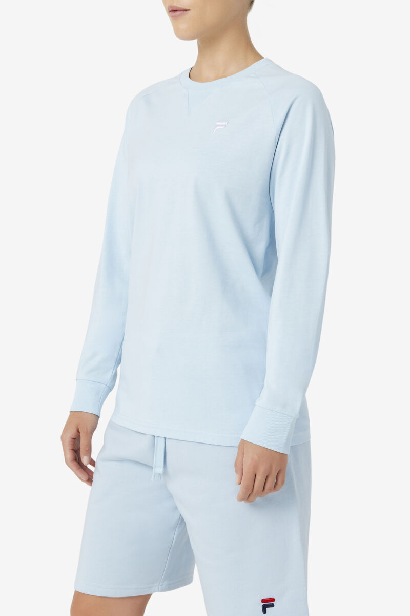 Fila Flynn Long Sleeve Shirt Dam Ljusblå | 3nkWNz5R74L