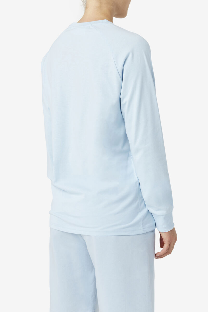 Fila Flynn Long Sleeve Shirt Dam Ljusblå | 3nkWNz5R74L