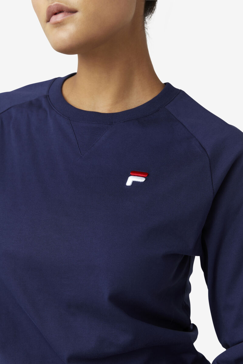 Fila Flynn Long Sleeve Shirt Dam Marinblå | DSz5Nzssy8Y