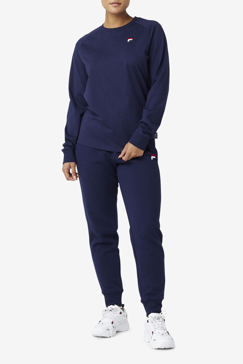 Fila Flynn Long Sleeve Shirt Dam Marinblå | DSz5Nzssy8Y