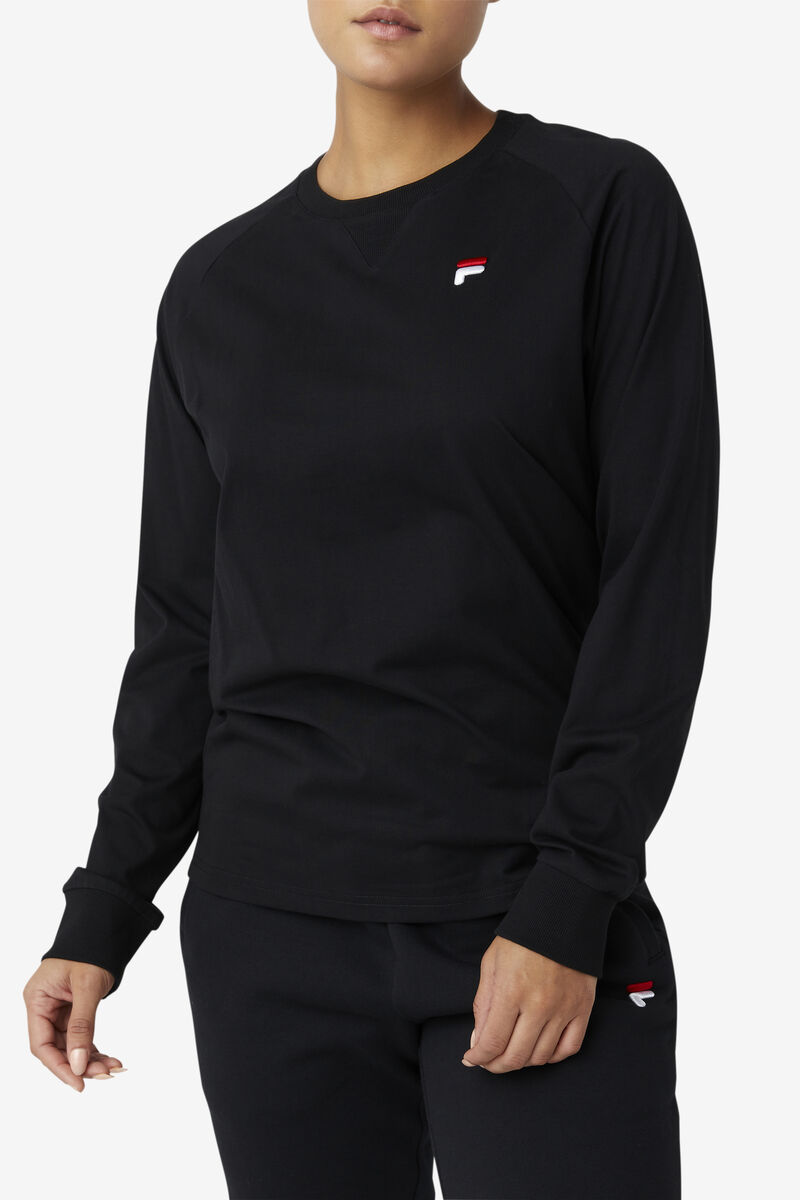 Fila Flynn Long Sleeve Shirt Dam Svarta | suVaGekZmAE