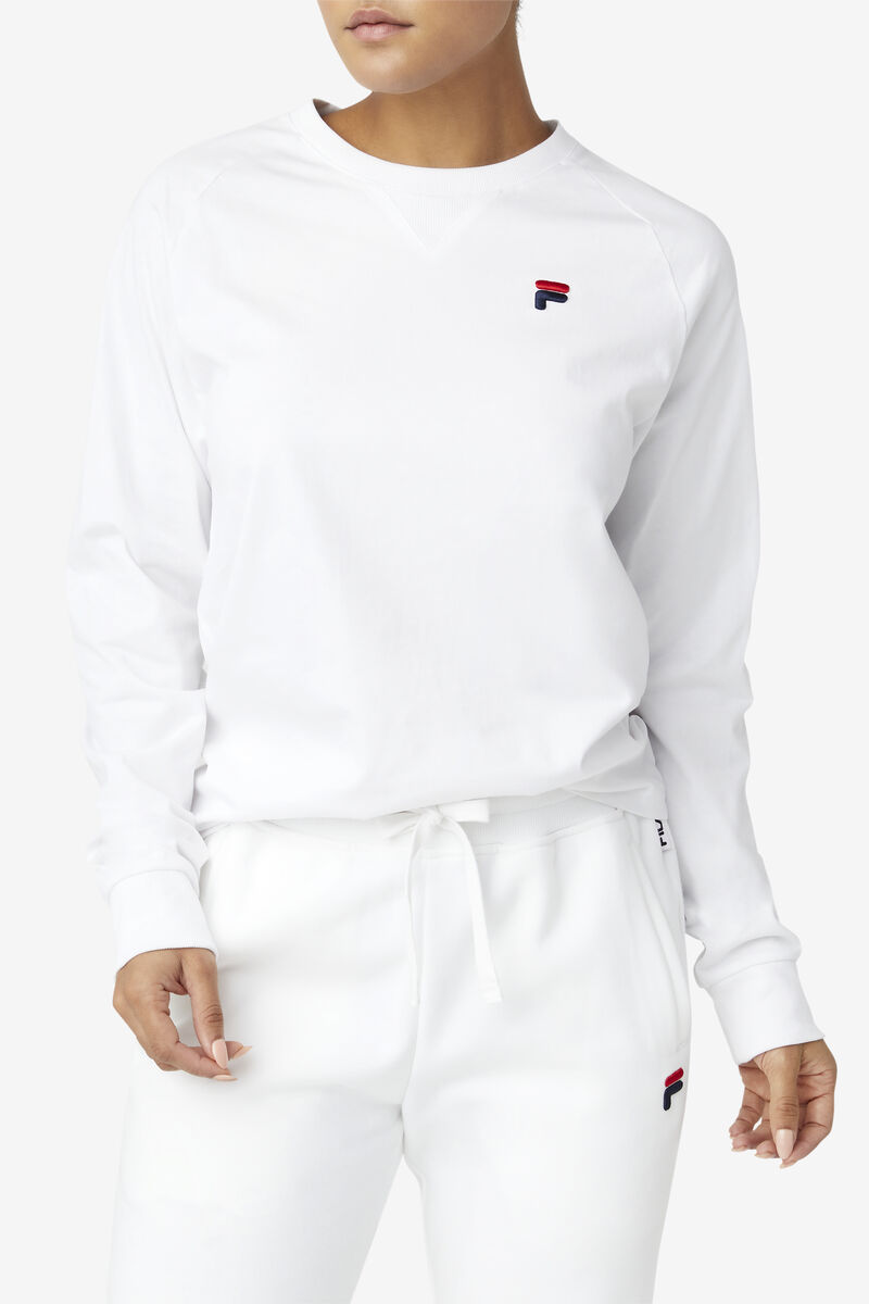 Fila Flynn Long Sleeve Shirt Dam Vita | u3bYhQb9qDP