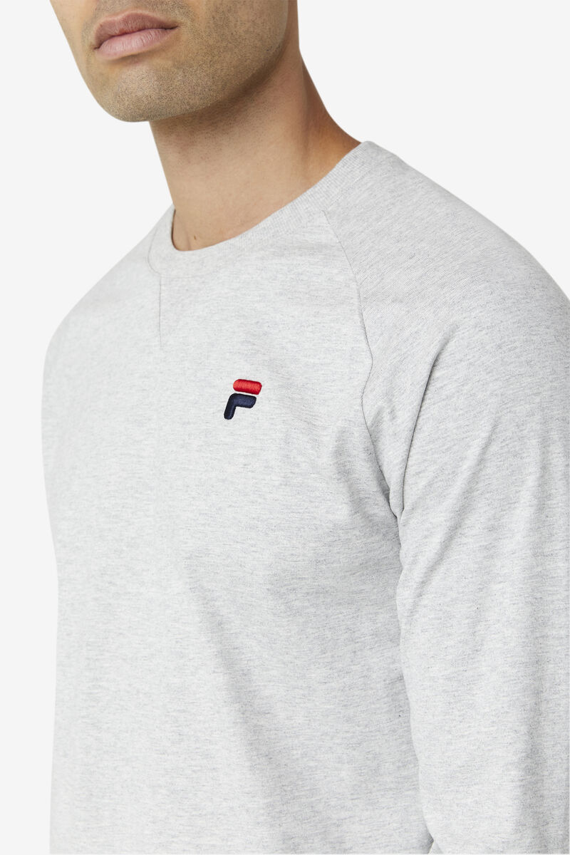 Fila Flynn Long Sleeve Shirt Herr Ljusgrå | 9OJlXkW4F6K