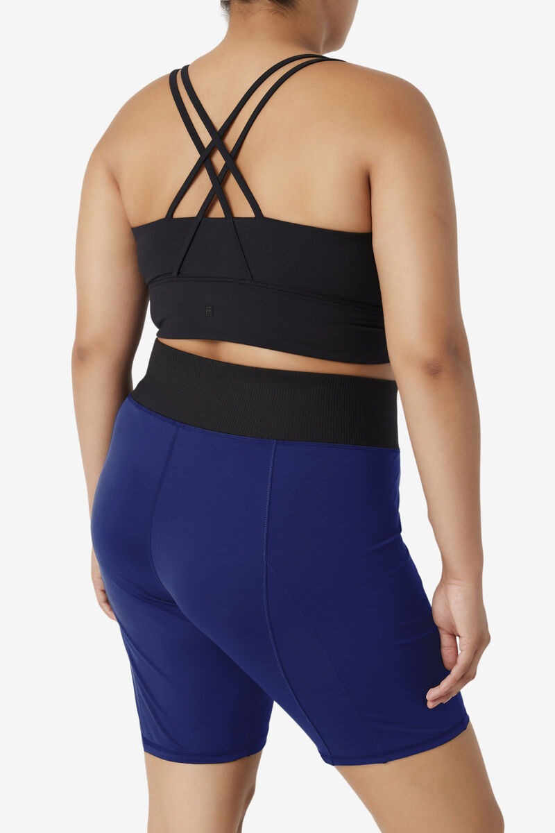 Fila Forza 8" Texture Bike Kort Shorts Dam Marinblå Svarta | K4XuG5KoIBa