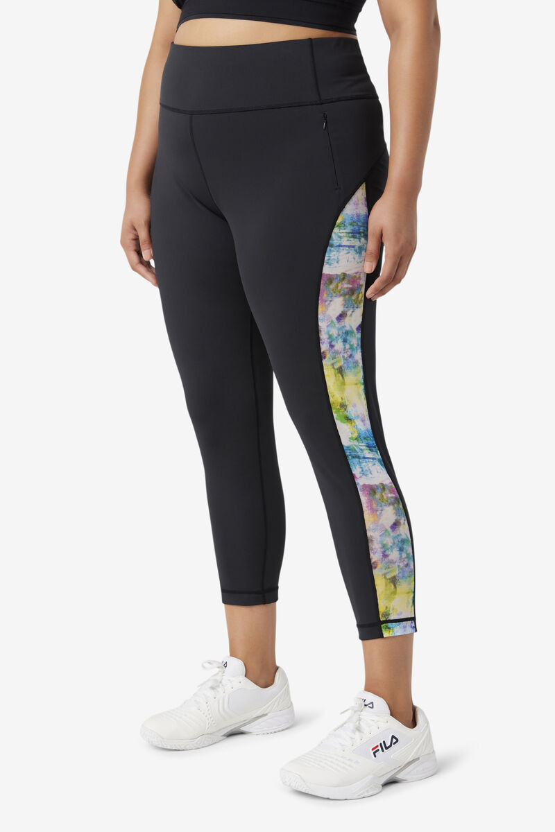 Fila Forza Contrast 7/8 Leggings Leggings Dam Svarta | 89xalnN2gE7
