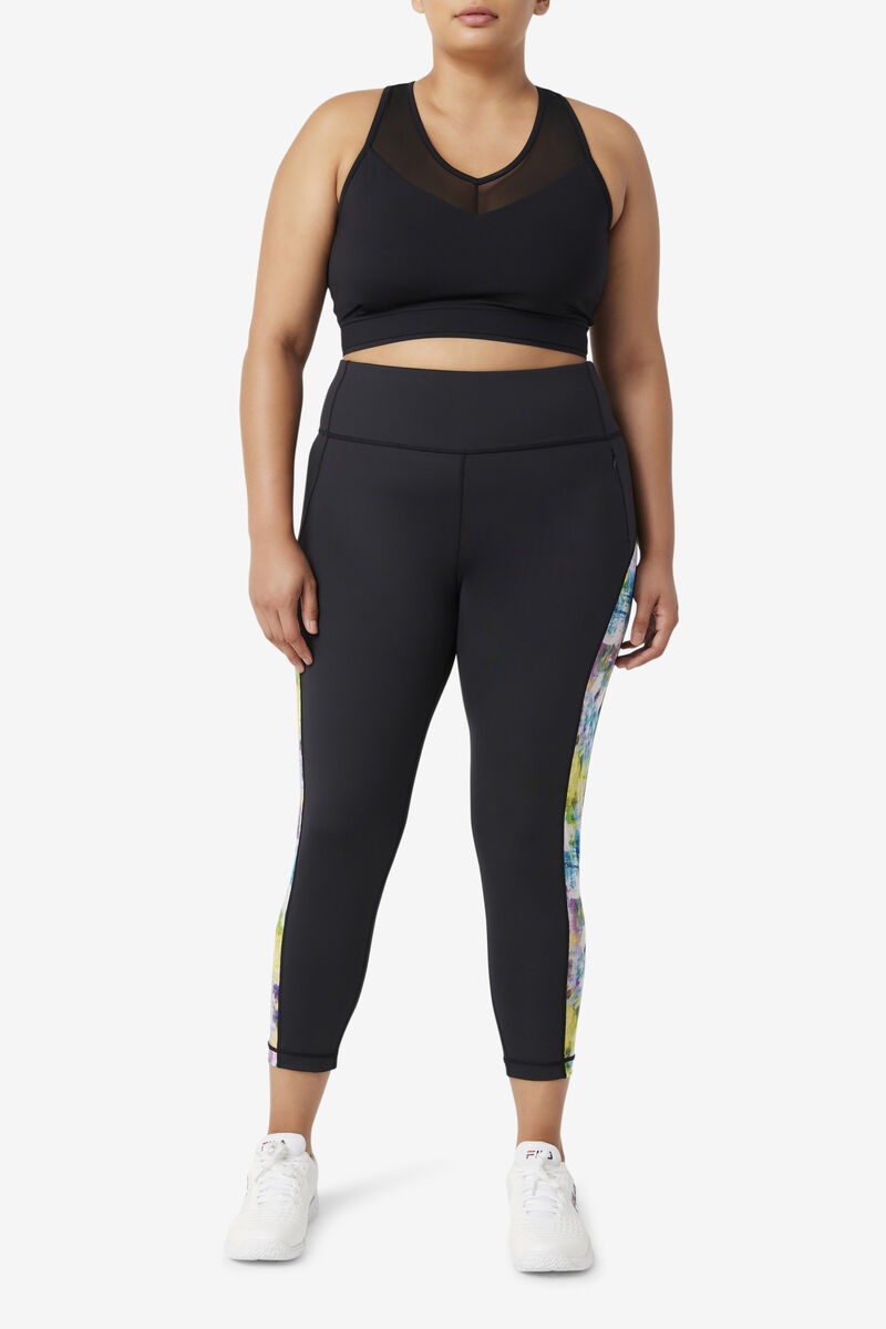 Fila Forza Contrast 7/8 Leggings Leggings Dam Svarta | 89xalnN2gE7