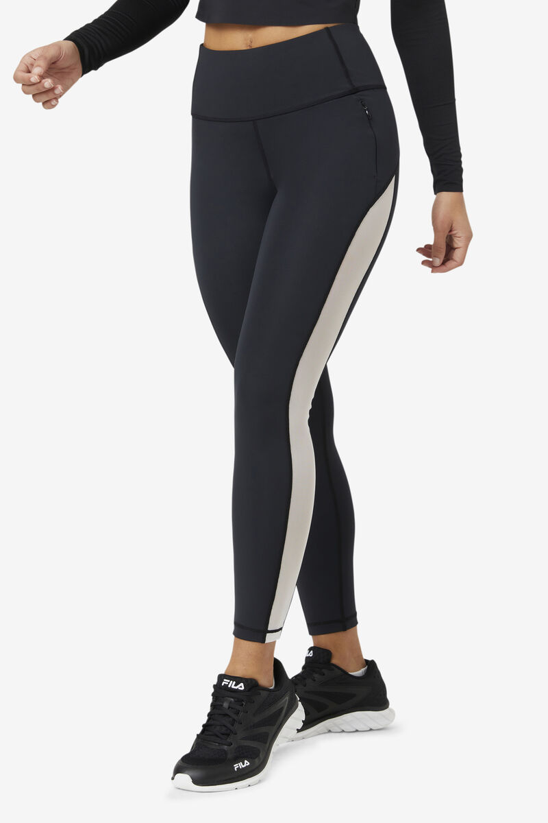 Fila Forza Contrast 7/8 Leggings Leggings Dam Svarta Vita Svarta | hJIOWFpPKcn