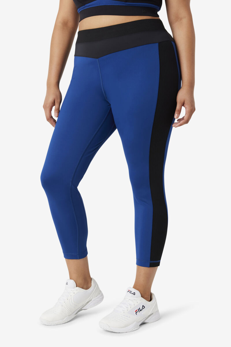 Fila Forza Texture High Midja Legging Leggings Dam Marinblå Svarta | BSZxAe4ge9q