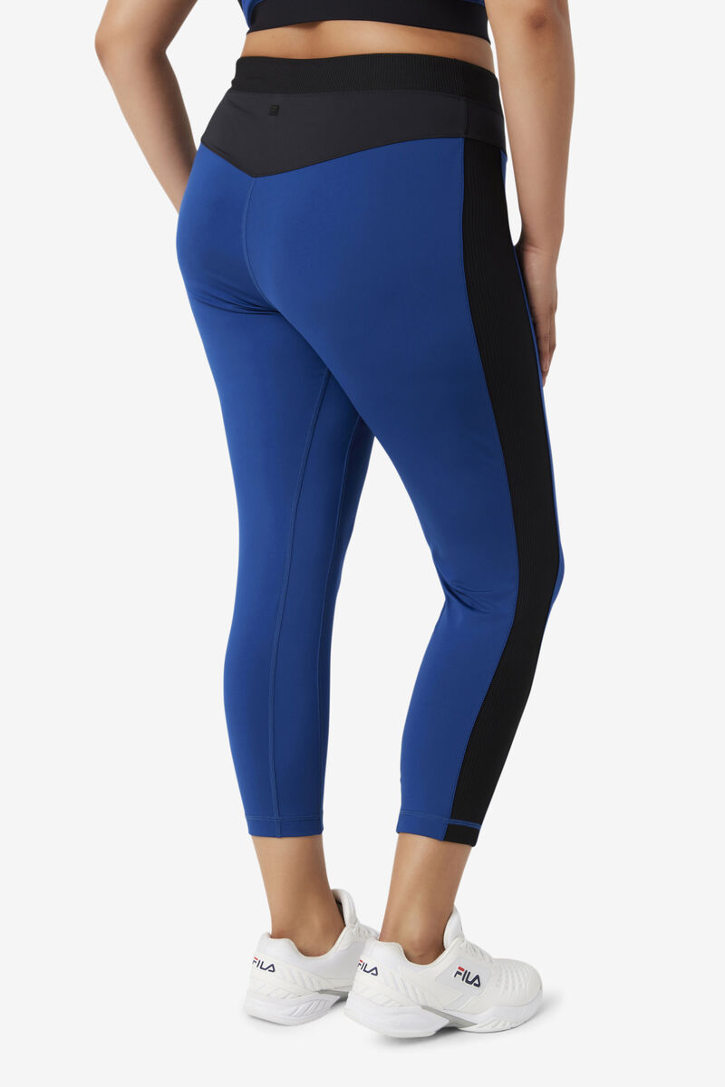Fila Forza Texture High Midja Legging Leggings Dam Marinblå Svarta | BSZxAe4ge9q