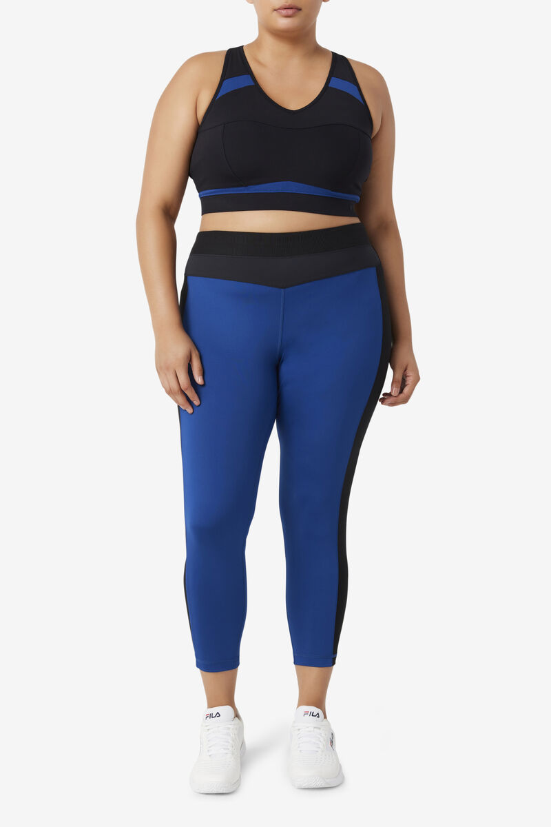 Fila Forza Texture High Midja Legging Leggings Dam Marinblå Svarta | BSZxAe4ge9q