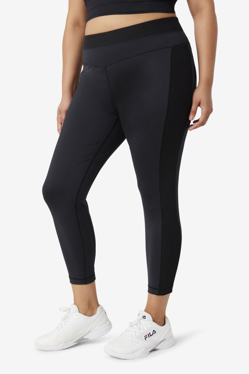 Fila Forza Texture High Midja Legging Leggings Dam Svarta | Mzrjc52aepW