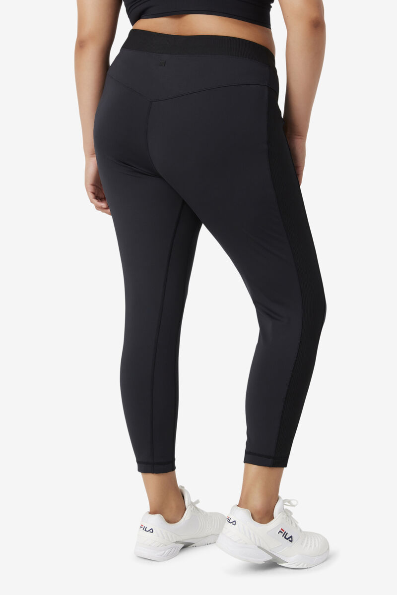 Fila Forza Texture High Midja Legging Leggings Dam Svarta | Mzrjc52aepW