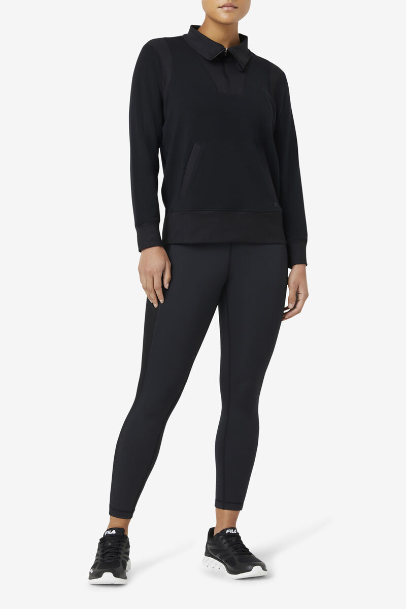 Fila Forza Texture High Midja Legging Leggings Dam Svarta | N5D14VrrSrU