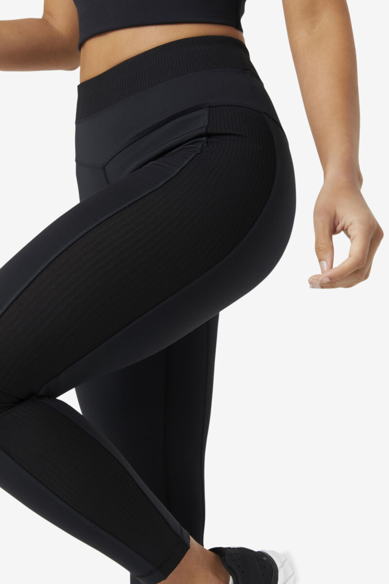 Fila Forza Texture High Midja Legging Leggings Dam Svarta | N5D14VrrSrU