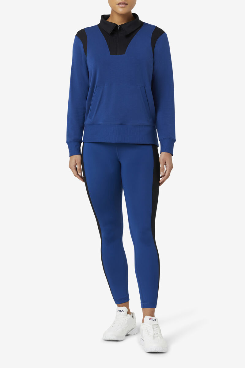 Fila Forza Texture High Midja Legging Leggings Dam Marinblå Svarta | fxJUngdqlkn