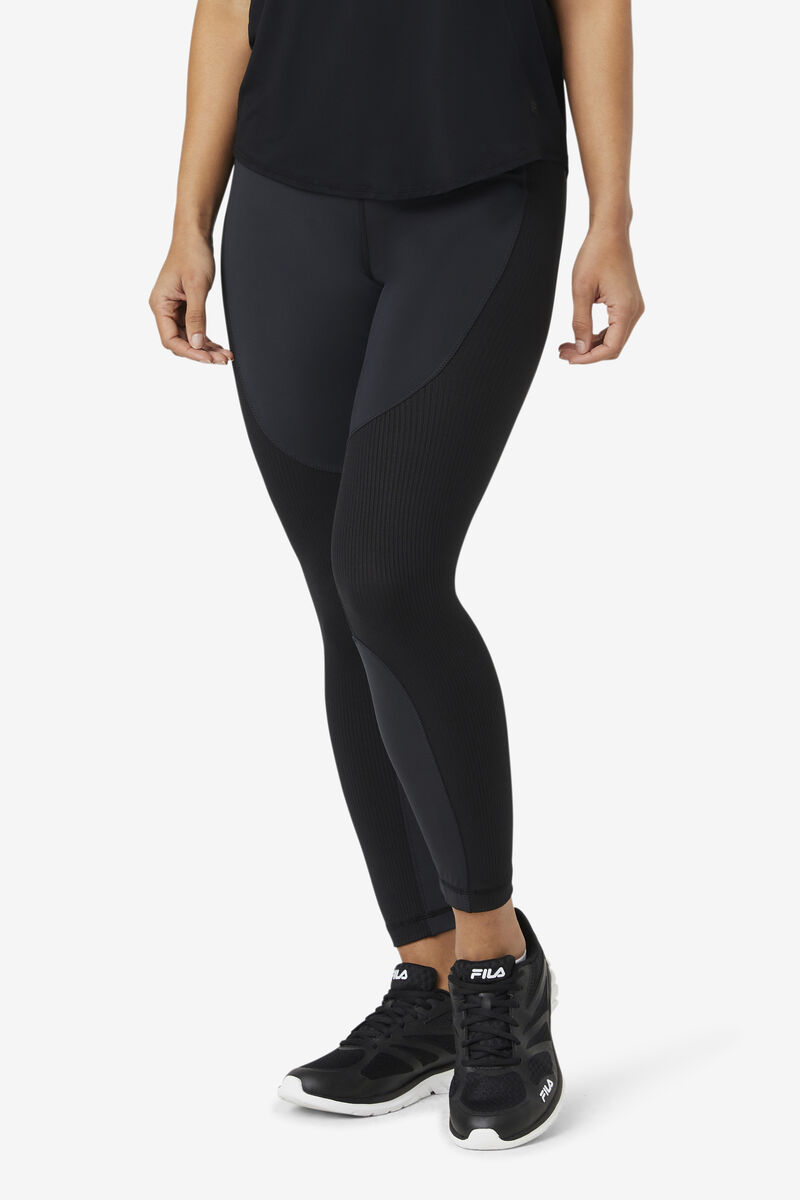 Fila Forza Textured Long Legging Leggings Dam Svarta | J7SK3TPt6pz