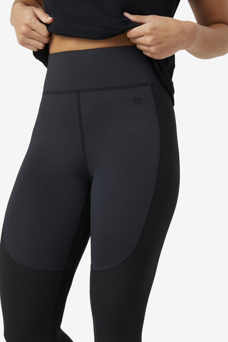 Fila Forza Textured Long Legging Leggings Dam Svarta | J7SK3TPt6pz