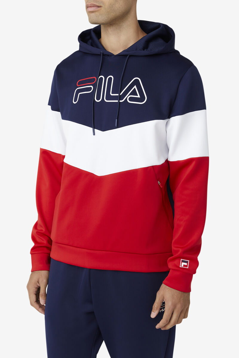 Fila Gerado Tech Hoodie Hoodie Herr Marinblå Röda Vita | 6HfltrpgkFd