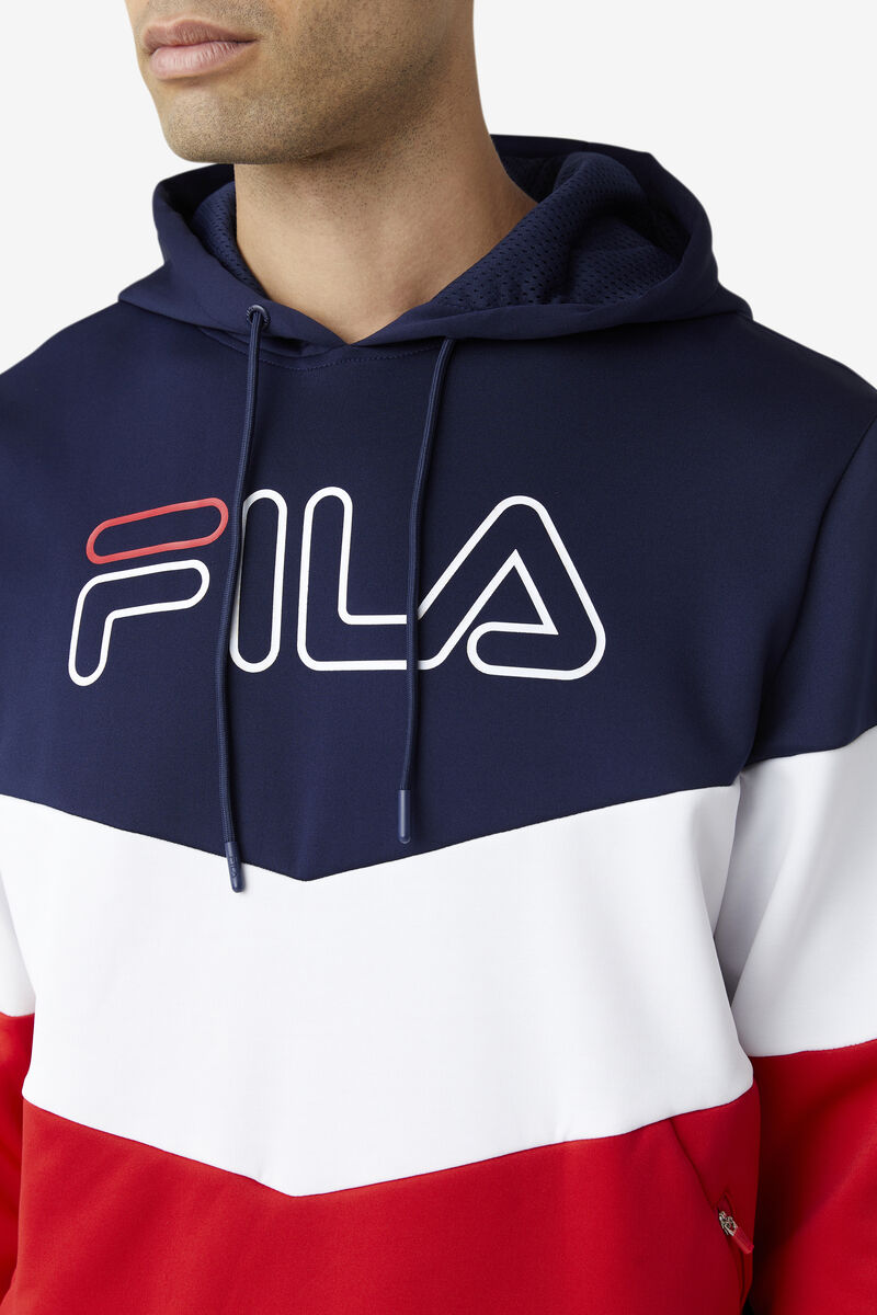 Fila Gerado Tech Hoodie Hoodie Herr Marinblå Röda Vita | 6HfltrpgkFd
