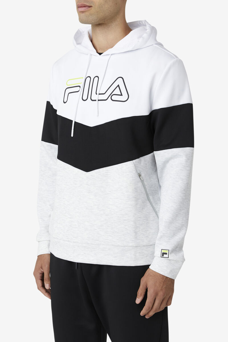 Fila Gerado Tech Hoodie Hoodie Herr Vita Ljusgrå Ljusgröna | 1TXq51zm379