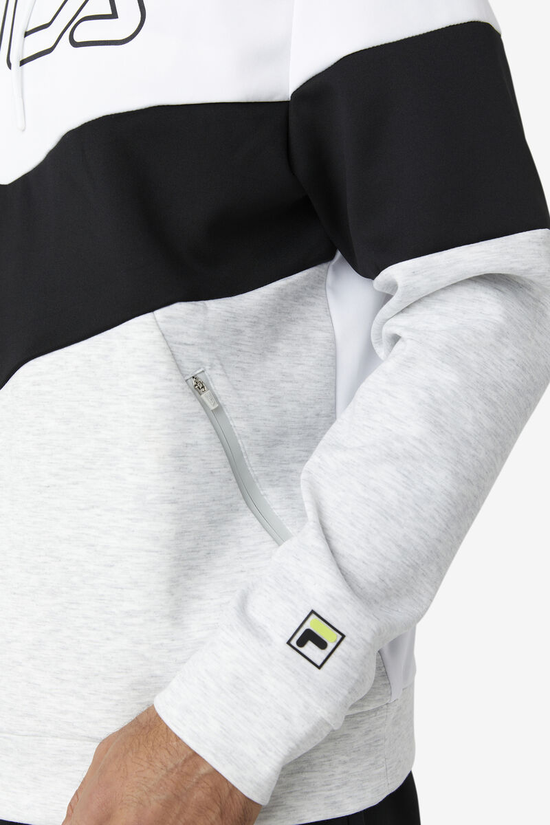 Fila Gerado Tech Hoodie Hoodie Herr Vita Ljusgrå Ljusgröna | wqvpDxrYO1F