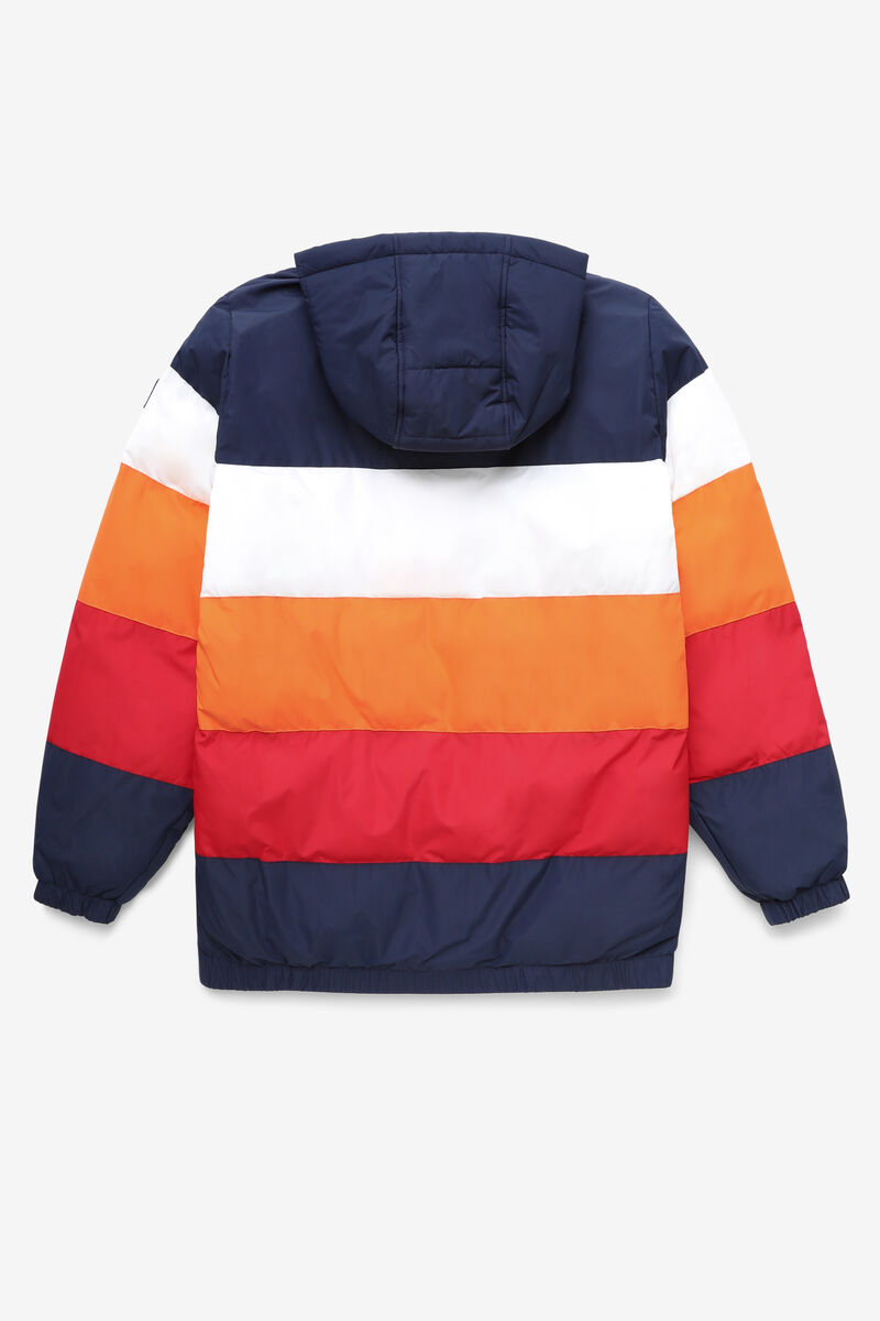 Fila Giovanni Puffa Jacket Jacka Herr Marinblå Vita Orange Röda | 1by7QIlgnxl