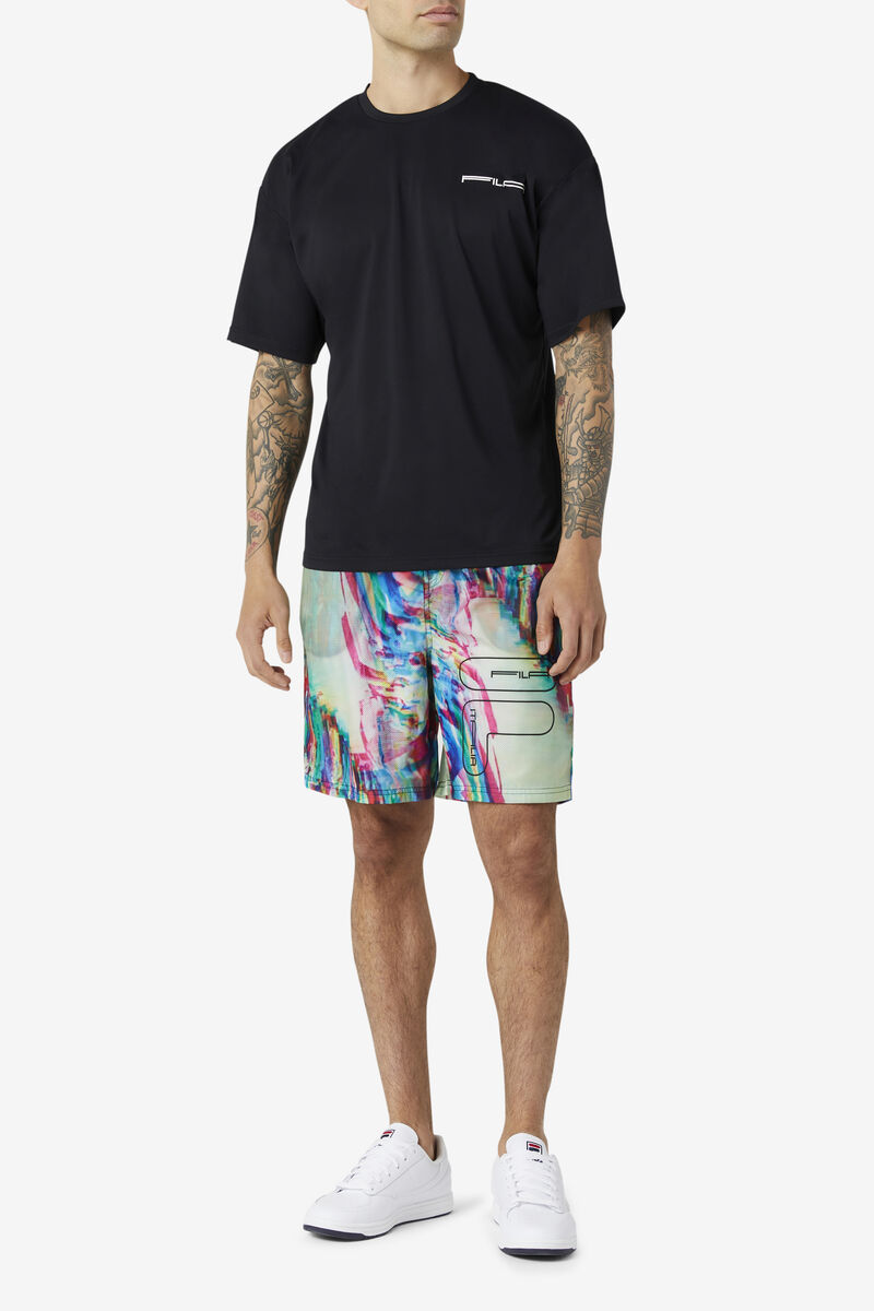 Fila Glitch Graphic T-shirt Herr Svarta | 6OFfpZpaV7y