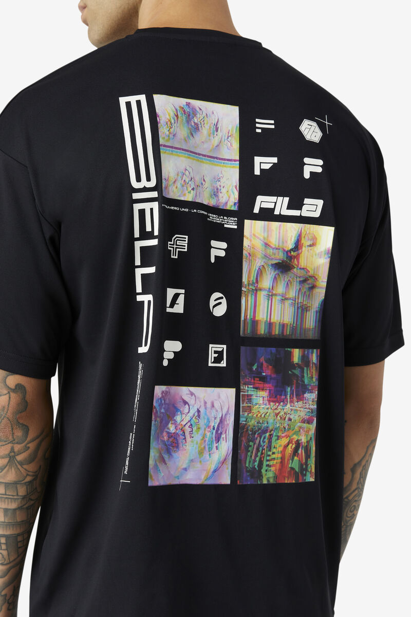 Fila Glitch Graphic T-shirt Herr Svarta | 6OFfpZpaV7y