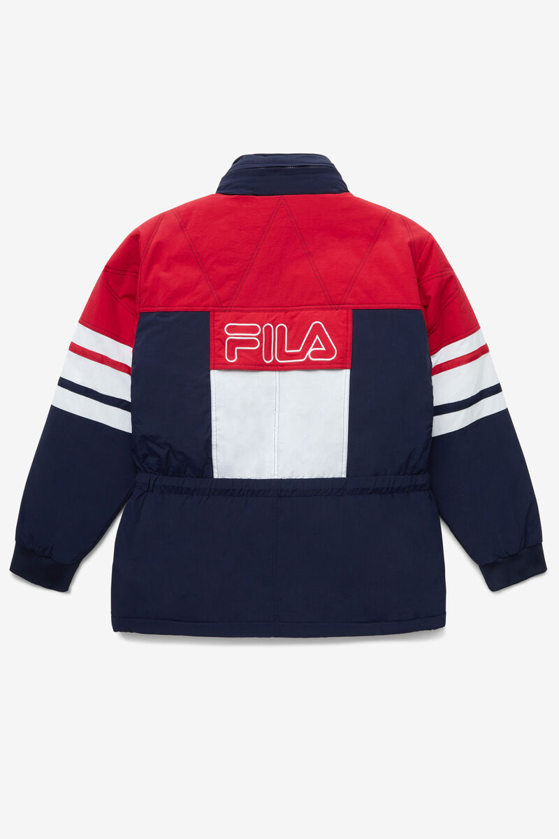 Fila Golia Parka Jacket Jacka Herr Marinblå Röda Vita | OCo1dbXxQ5N