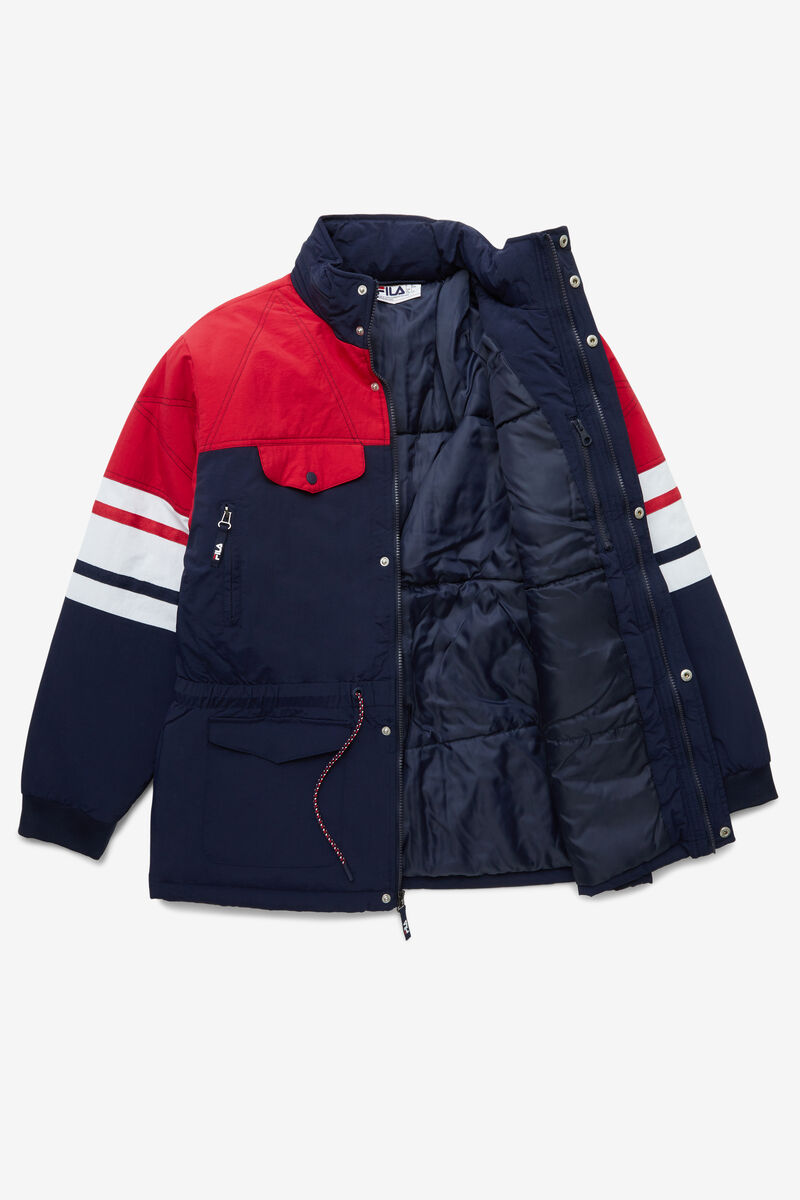 Fila Golia Parka Jacket Jacka Herr Marinblå Röda Vita | OCo1dbXxQ5N