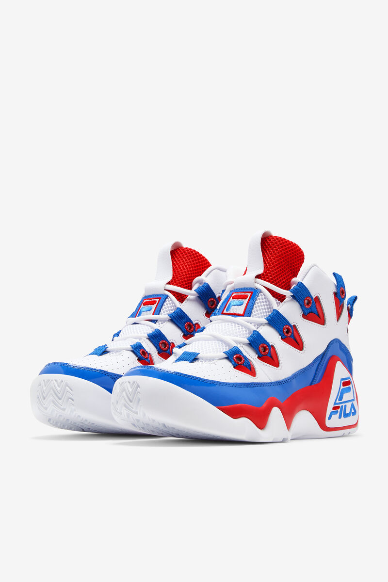 Fila Grant Hill 1 Basketball Shoes | Fila Sneakers Herr Vita Röda Blå | TZNu4HB9y2R
