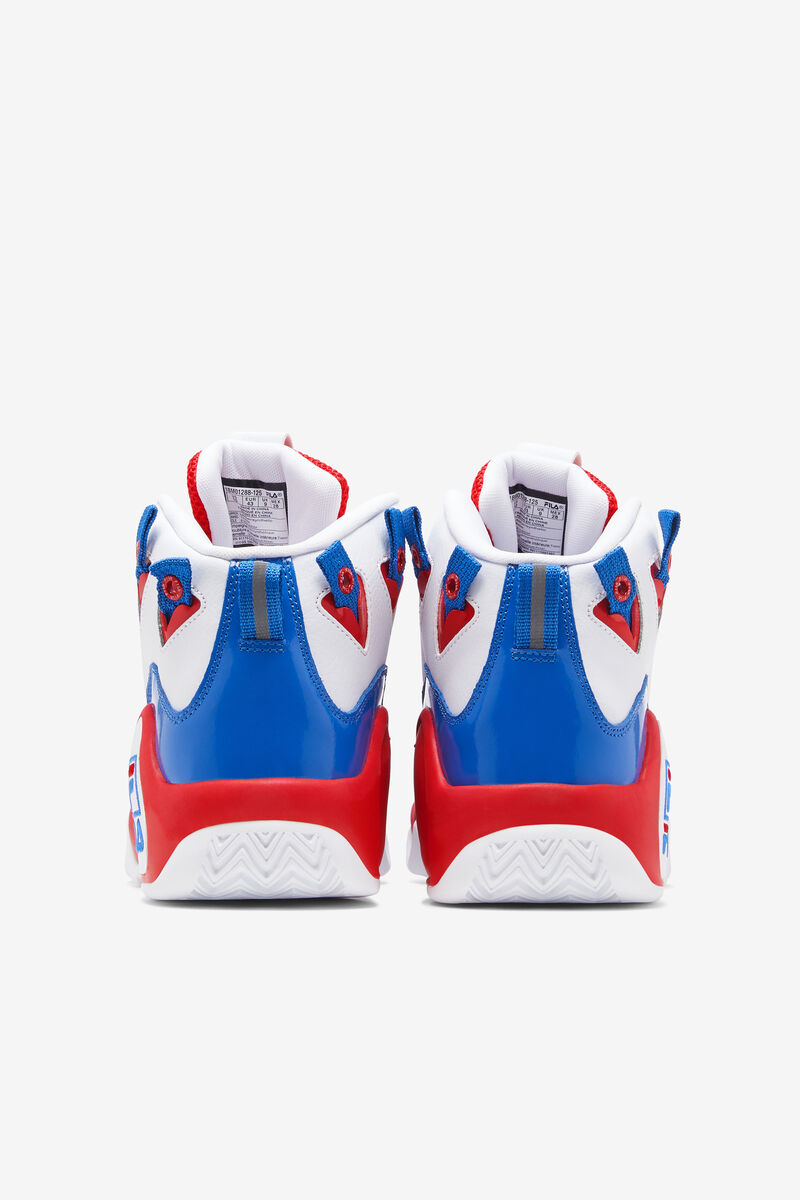 Fila Grant Hill 1 Basketball Shoes | Fila Sneakers Herr Vita Röda Blå | TZNu4HB9y2R