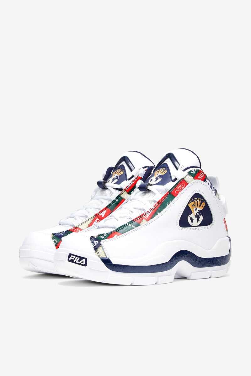 Fila Grant Hill 2 Patchwork Basketskor Herr Vita Marinblå Röda | KGEc8pcf2LX
