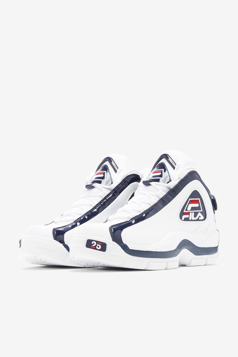 Fila Grant Hill 2 Shoes - 25th Anniversary Edition | Fila Sneakers Herr Vita Marinblå Röda | mFwT19ZRkvX