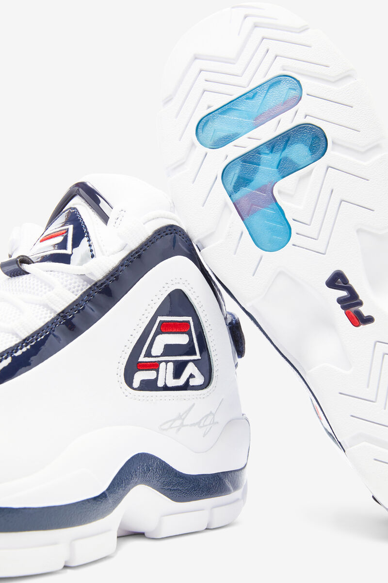 Fila Grant Hill 2 Shoes - 25th Anniversary Edition | Fila Sneakers Herr Vita Marinblå Röda | mFwT19ZRkvX