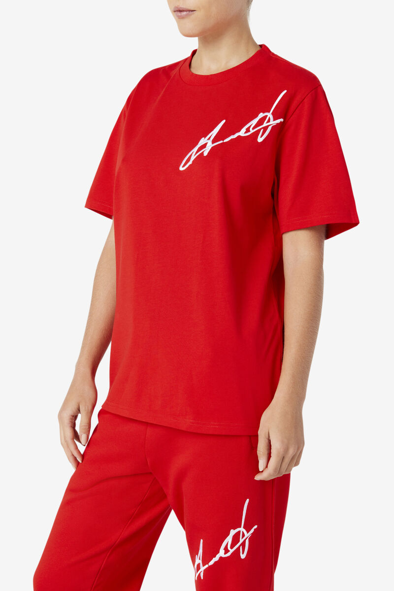 Fila Grant Hill Cormac T-shirt Herr Röda | ICa4lDNIzqS